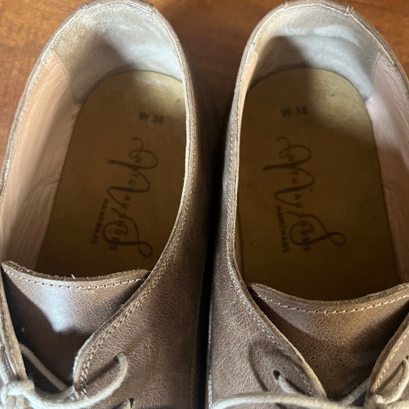 Leather barefoot oxford shoes / size W 38 / US 7.5 - Picture 4 of 4